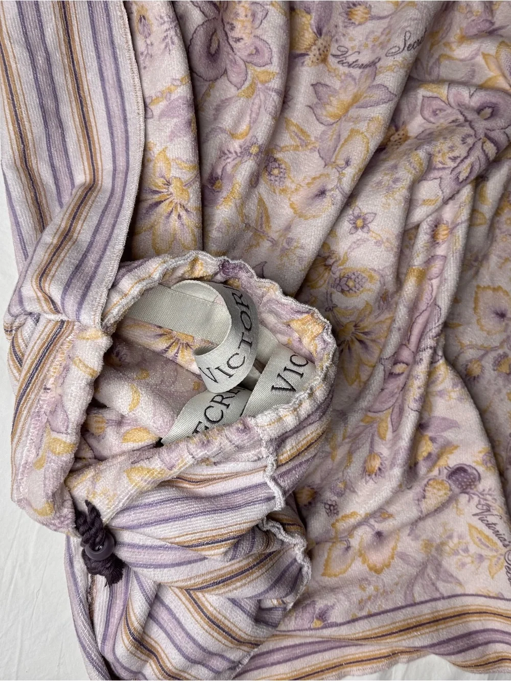 Victoria’s Secret - Floral Pastel Packable Beach Towel/Blanket Bag